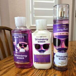 🫐🍓❄️🛁🧴NWT‼️ Bath & Body Works "Winterberry Wonder" 3-piece Collection